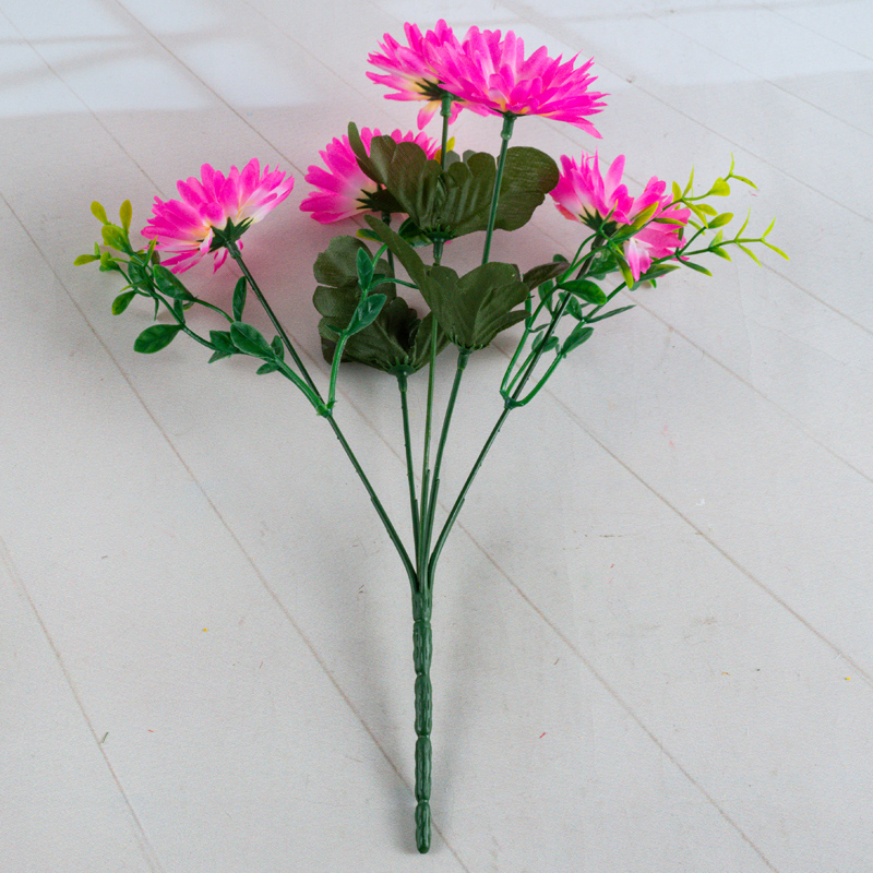 Direct sales of artificial flower manufacturers: 5-head medium-sized chrysanthemums in artificial flower bouquets pic 10