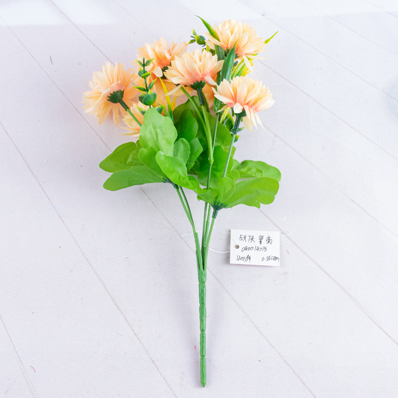 Direct sales of artificial flower manufacturers: 5-head seven-flower chrysanthemum artificial flower bouquets and ornaments pic 4