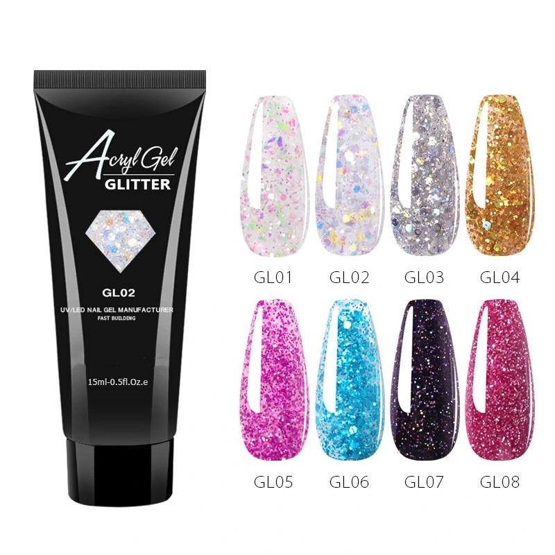Cross border new nail extension glue painless quick extension nail varnish glue painless glitter extension glue