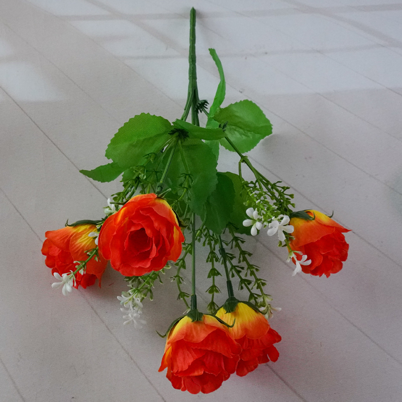 五叉香兰玫040014018仿真花详情4