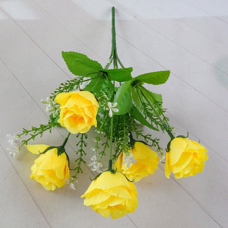 五叉香兰玫040014018仿真花详情7