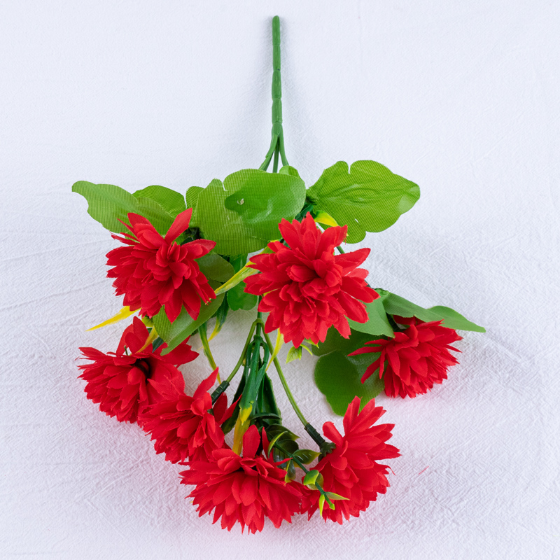 Direct sales of artificial flower manufacturers: 5-head seven-flower chrysanthemum artificial flower bouquets and ornaments pic 5
