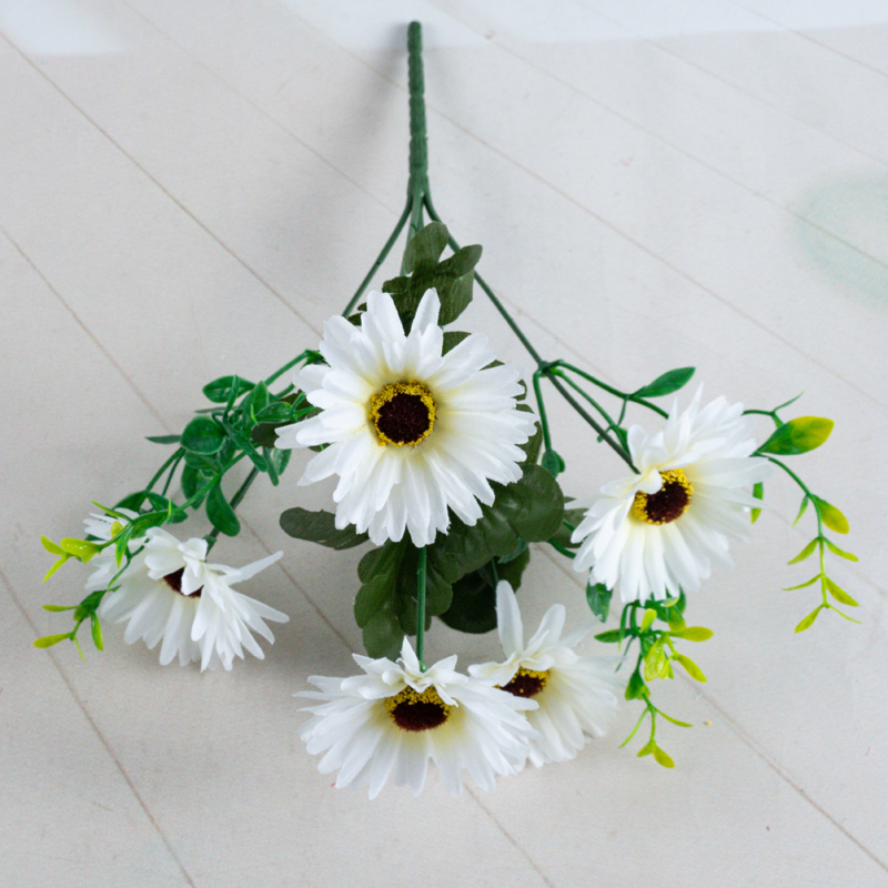 Direct sales of artificial flower manufacturers: 5-head medium-sized chrysanthemums in artificial flower bouquets pic 9
