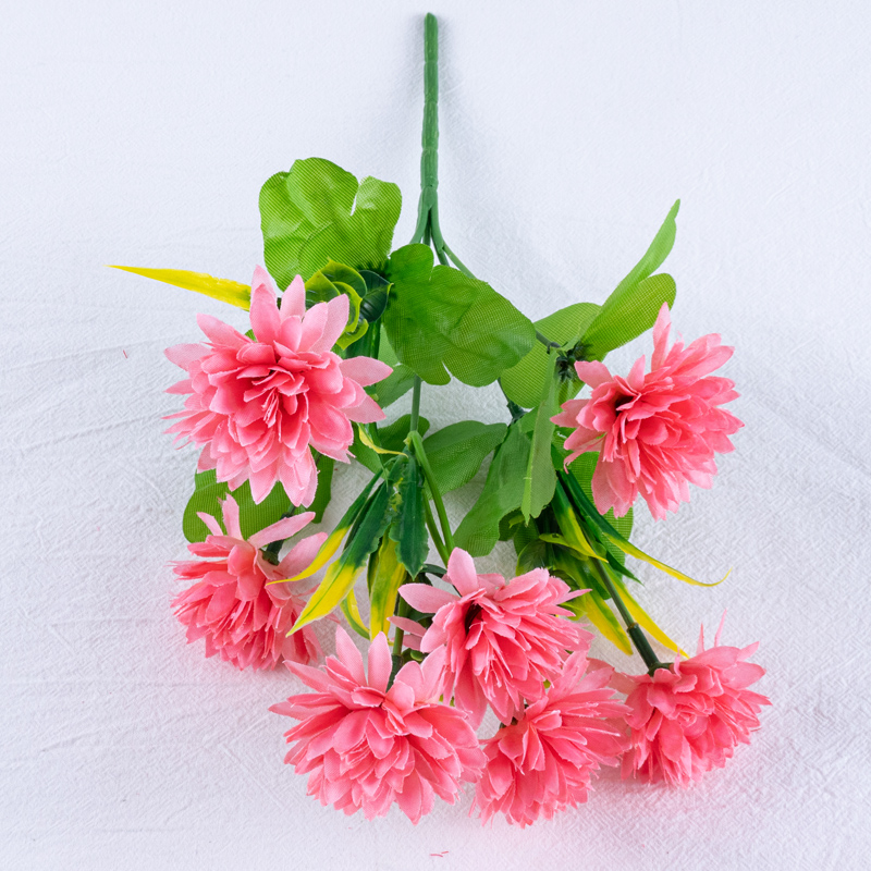 Direct sales of artificial flower manufacturers: 5-head seven-flower chrysanthemum artificial flower bouquets and ornaments pic 6