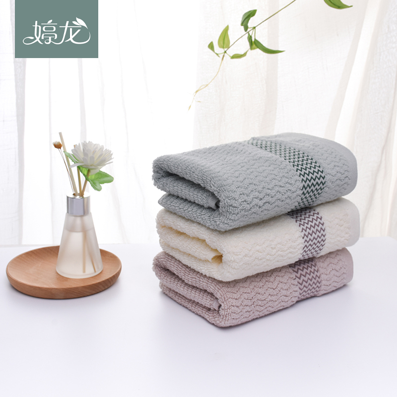Tinglong Factory direct sales of pure cotton small water ripple face towels pic 2