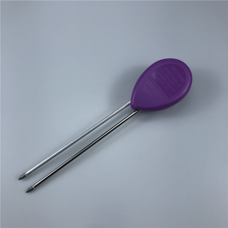 温度计 物理感应PH土壤湿度计 土壤酸度计温度计吸卡圆头双针紫色详情19