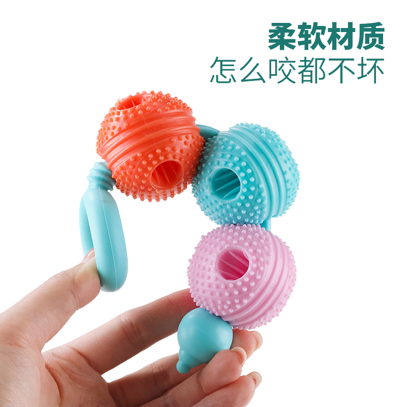 New pet toy, dog chew teething stick, tooth-cleaning leaky ball, durable spherical teething toy, pet supplies Specification image