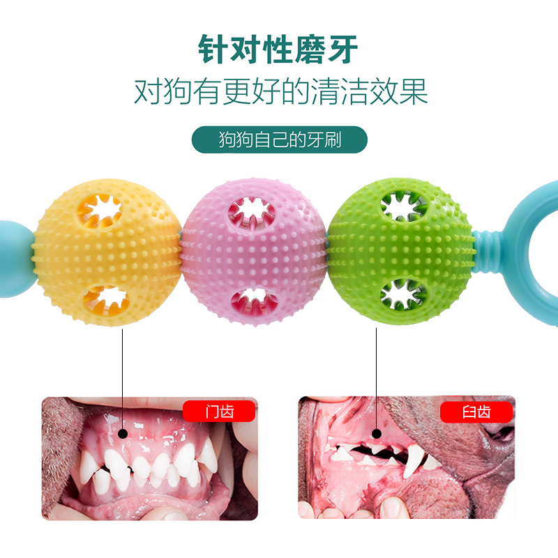 New pet toy, dog chew teething stick, tooth-cleaning leaky ball, durable spherical teething toy, pet supplies details Picture