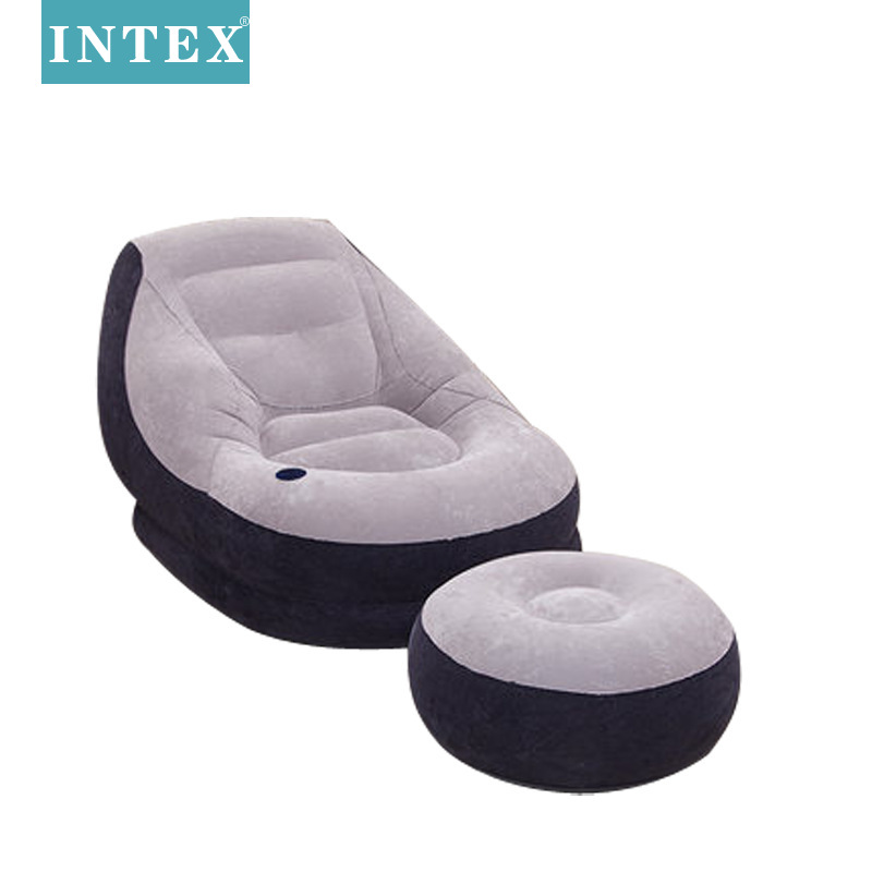 INTEX68564创意充气沙发户外懒人家居座椅 野营沙滩椅脚凳两件套详情5