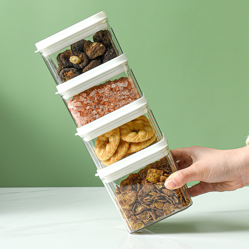 密封罐五谷杂粮厨房收纳食品透明塑料罐盒子零食干货茶叶储物罐详情5