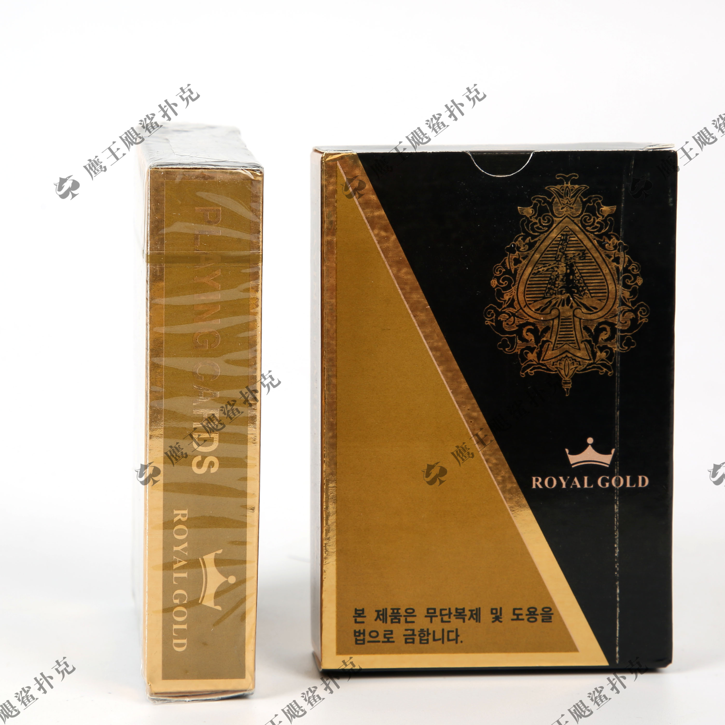 厂家自营外贸批发娱乐扑克扑克牌 ROYAL GOLD新料双副PVC防水扑克 耐磨塑料扑克详情图3