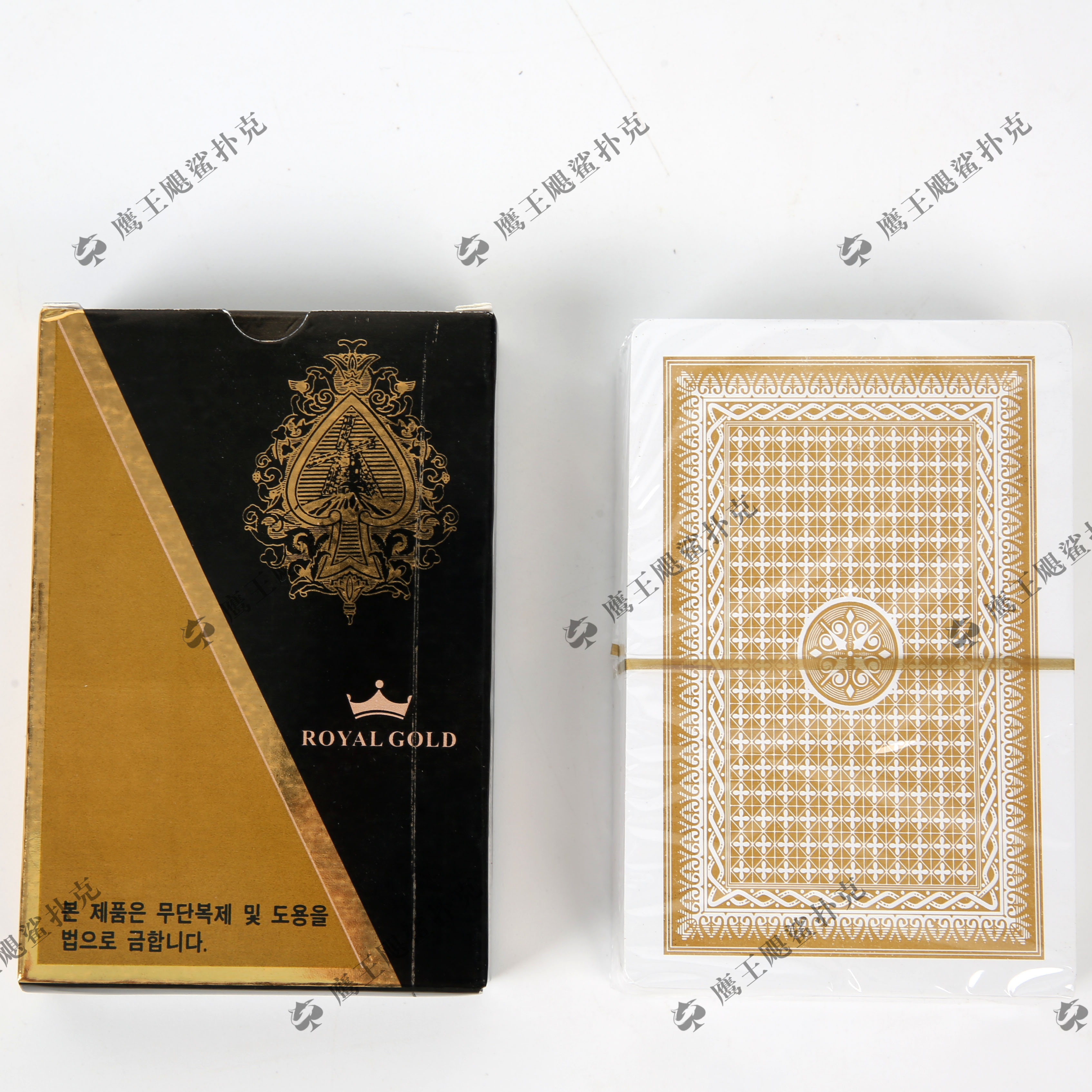 厂家自营外贸批发娱乐扑克扑克牌 ROYAL GOLD新料双副PVC防水扑克 耐磨塑料扑克详情图4