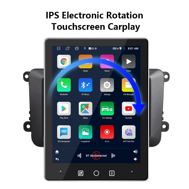 myAI Car Player 9’’ Double Din HD Android Auto IPS Electronic Rotation Touchscreen Carplay – Mirror Link, Intelligent Voice, FM Radio  thumbnail
