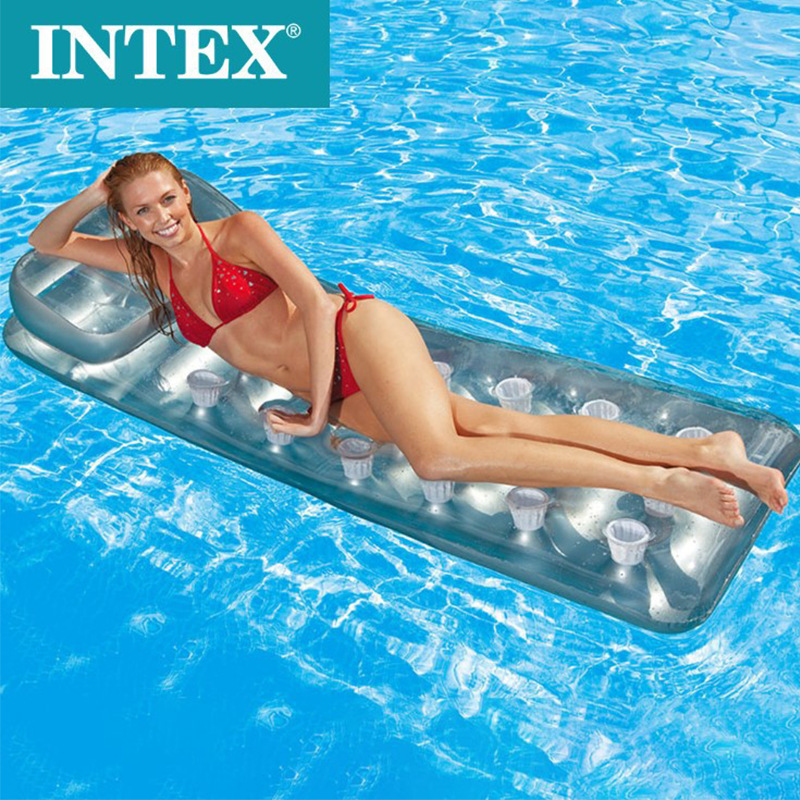 INTEX58894日光浴浮排单人水上休闲躺椅充气加厚海滩垫装备详情7