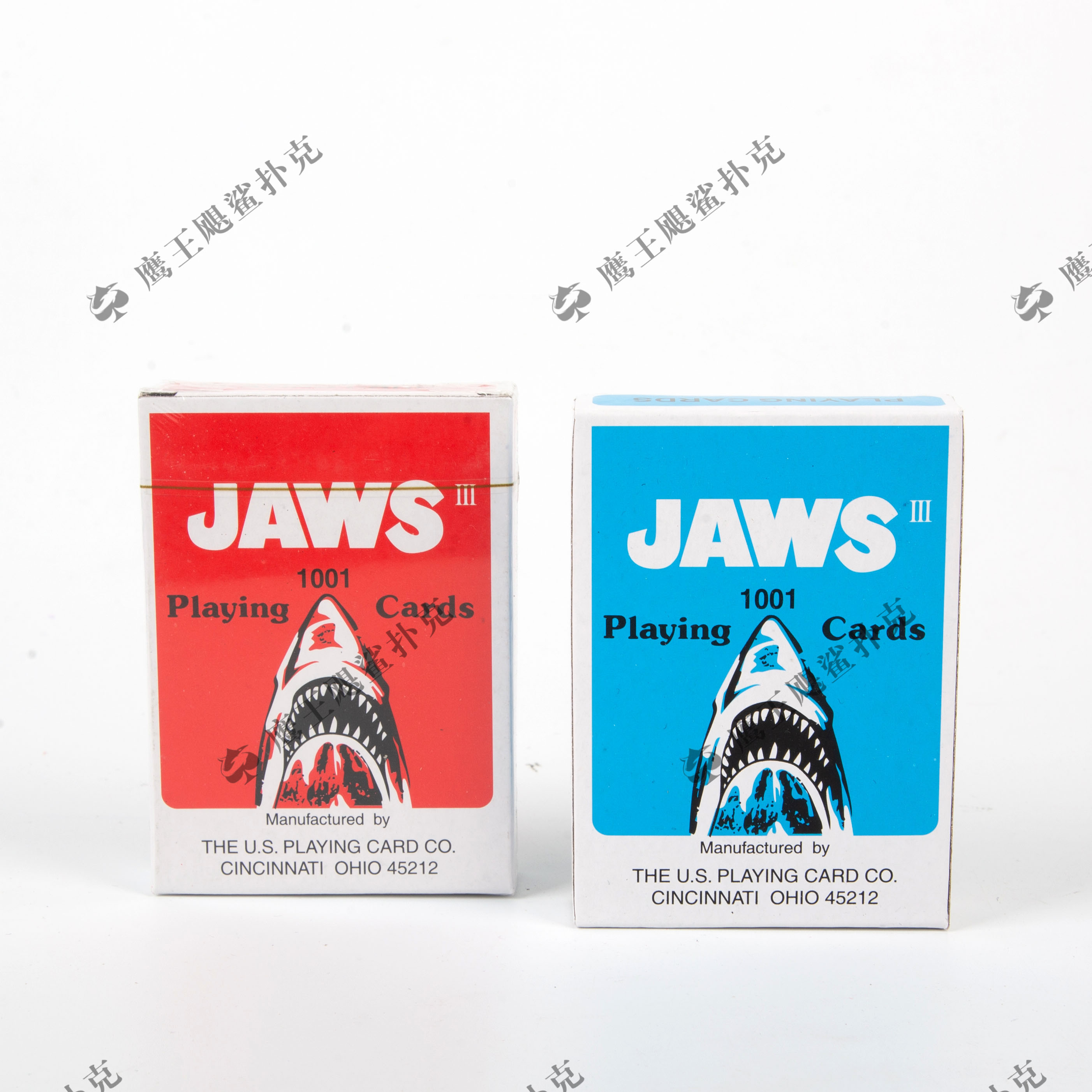 厂家自营外贸批发扑克扑克牌 JAWS鲨鱼纸牌 红蓝混装 详情图1