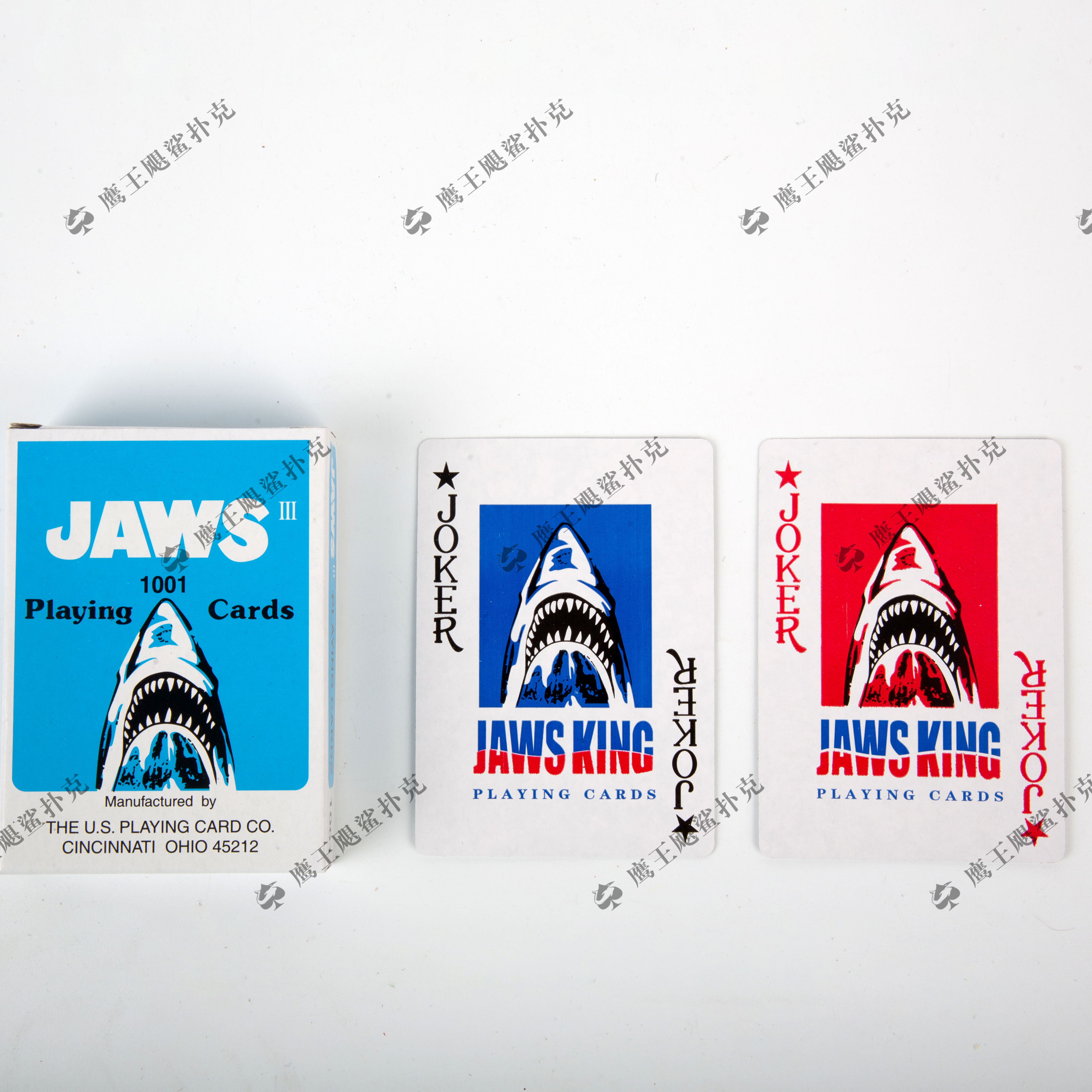 厂家自营外贸批发扑克扑克牌 JAWS鲨鱼纸牌 红蓝混装 详情图3