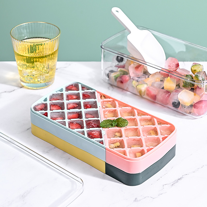 Ice box with lid ice cube box Homemade ice cream Popsicle mold Ice pack Popsicle Popsicle ice cream mold Specification drawing