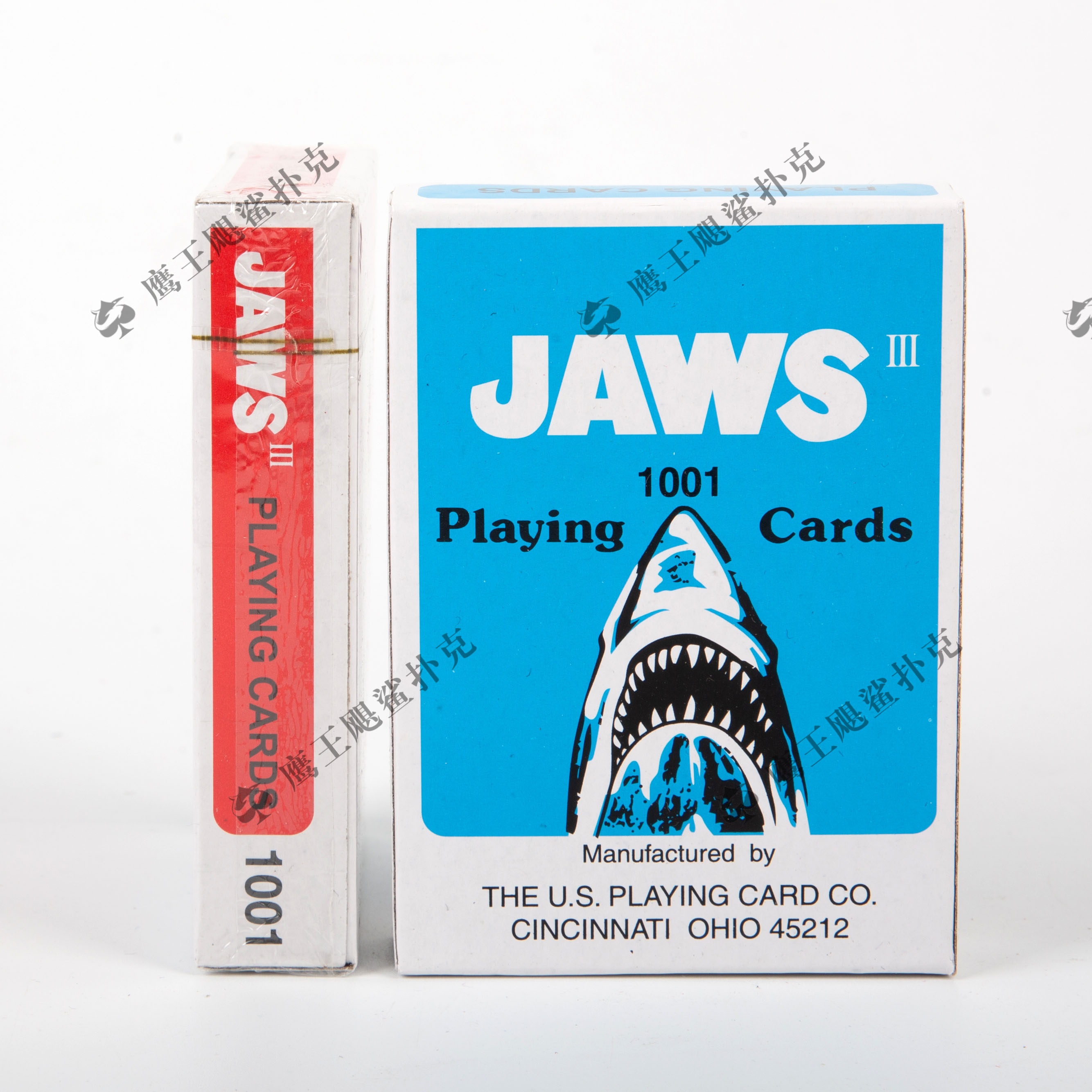 厂家自营外贸批发扑克扑克牌 JAWS鲨鱼纸牌 红蓝混装 详情图2
