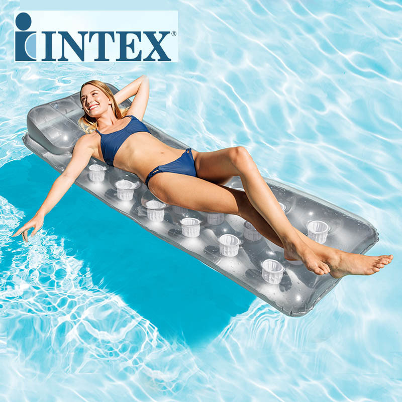 INTEX58894日光浴浮排单人水上休闲躺椅充气加厚海滩垫装备详情5