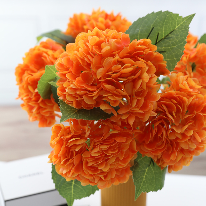 仿真花手感胶片绣球 保湿仿真花花艺插花设计客厅装饰154片花婚庆绣球M1807详情5