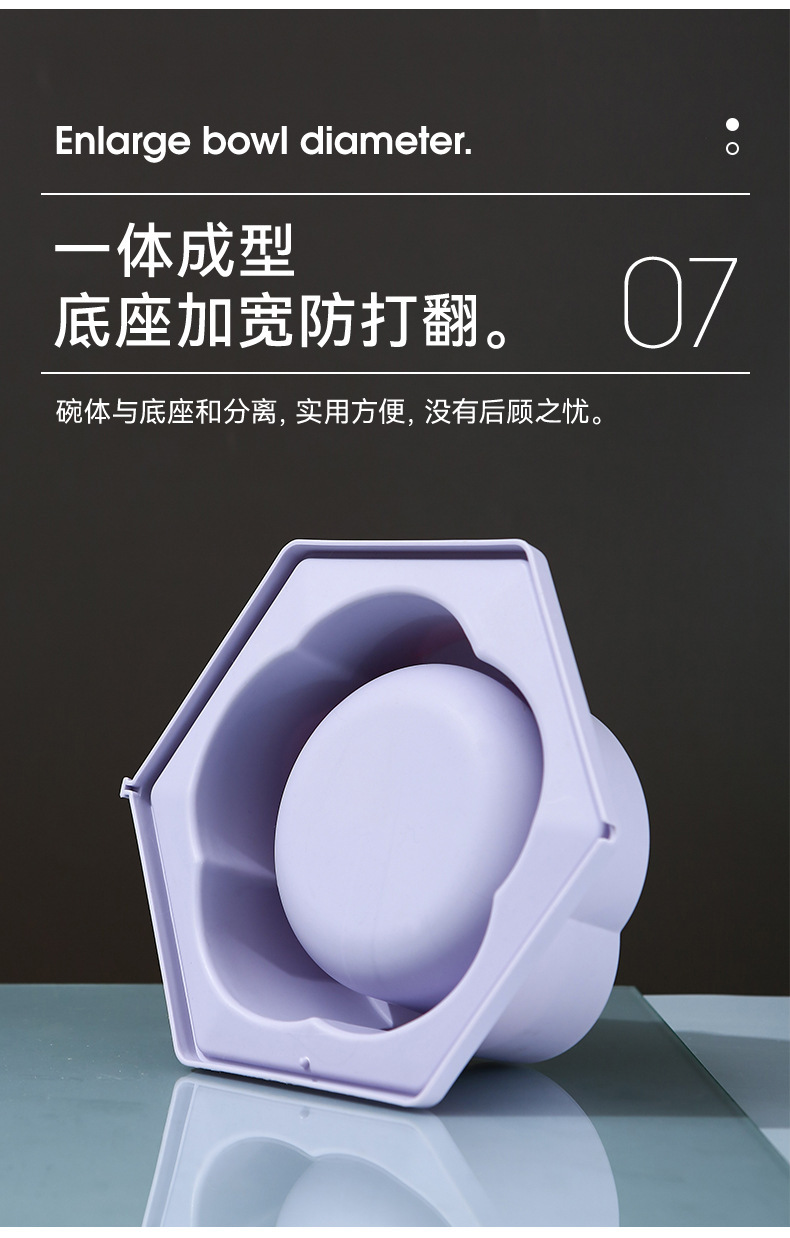 宠物菱形碗可组合倾斜护颈猫咪食碗斜口防打翻防滑喂食碗宠物用品详情9