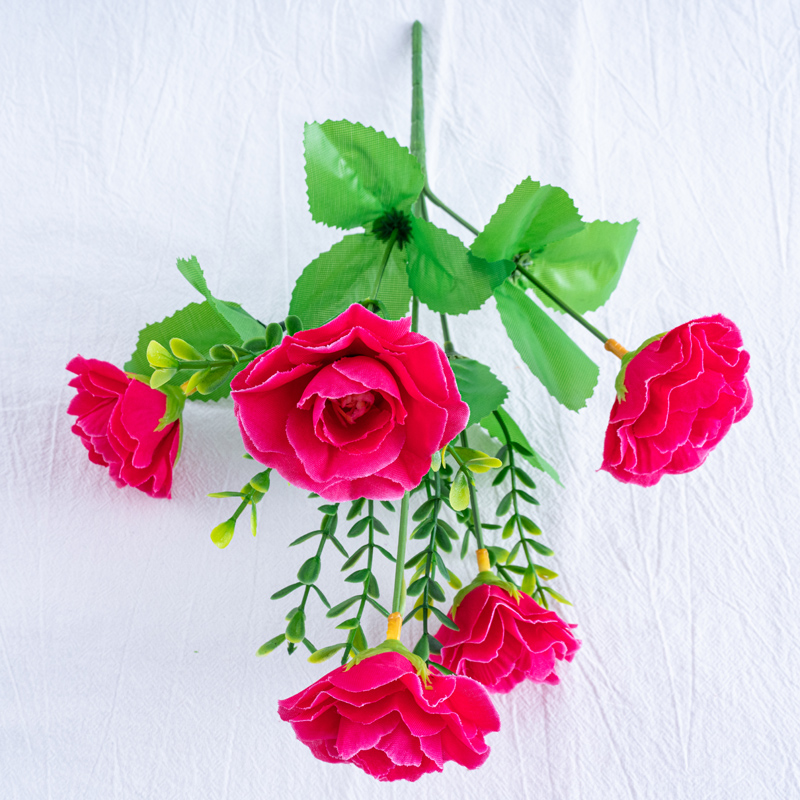 Direct sales of 5-headed four-eared artificial flower bouquets from the artificial flower manufacturer pic 5