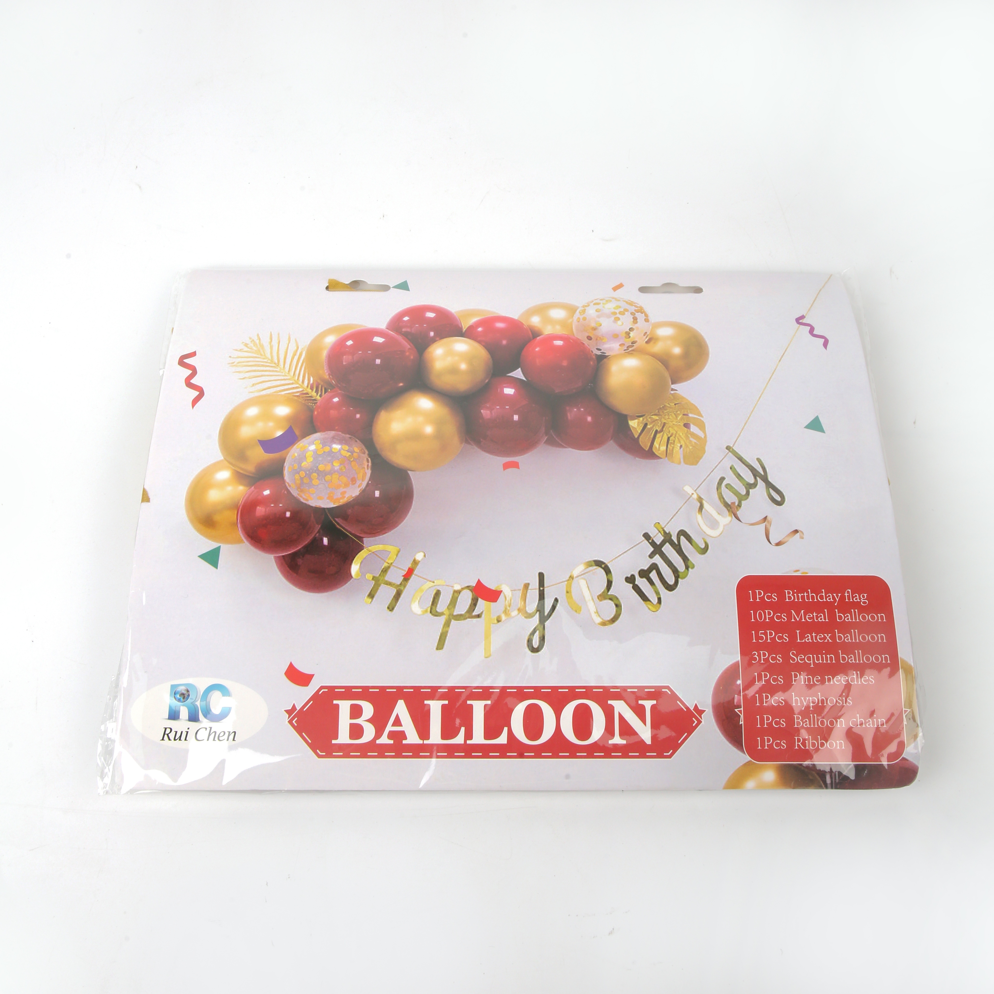 Leaf balloon set gold thumbnail
