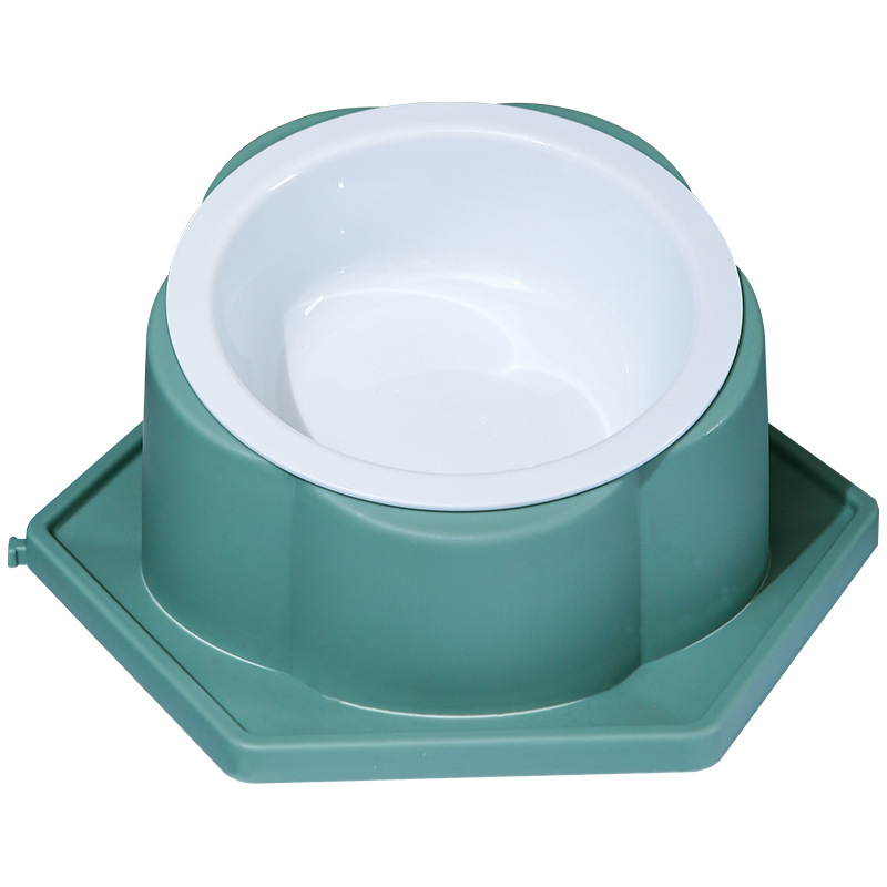 The pet diamond-shaped bowl can be combined with a tilted neck guard for cats, a slanted anti-knock and anti-slip feeding bowl, and pet supplies Item Picture