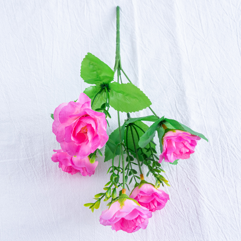 Direct sales of 5-headed four-eared artificial flower bouquets from the artificial flower manufacturer pic 10