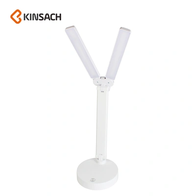 Double-head folding desk lamp LED children's eye care learning charging desk lamp College students dormitory plug-in bedroom bedside lamp thumbnail