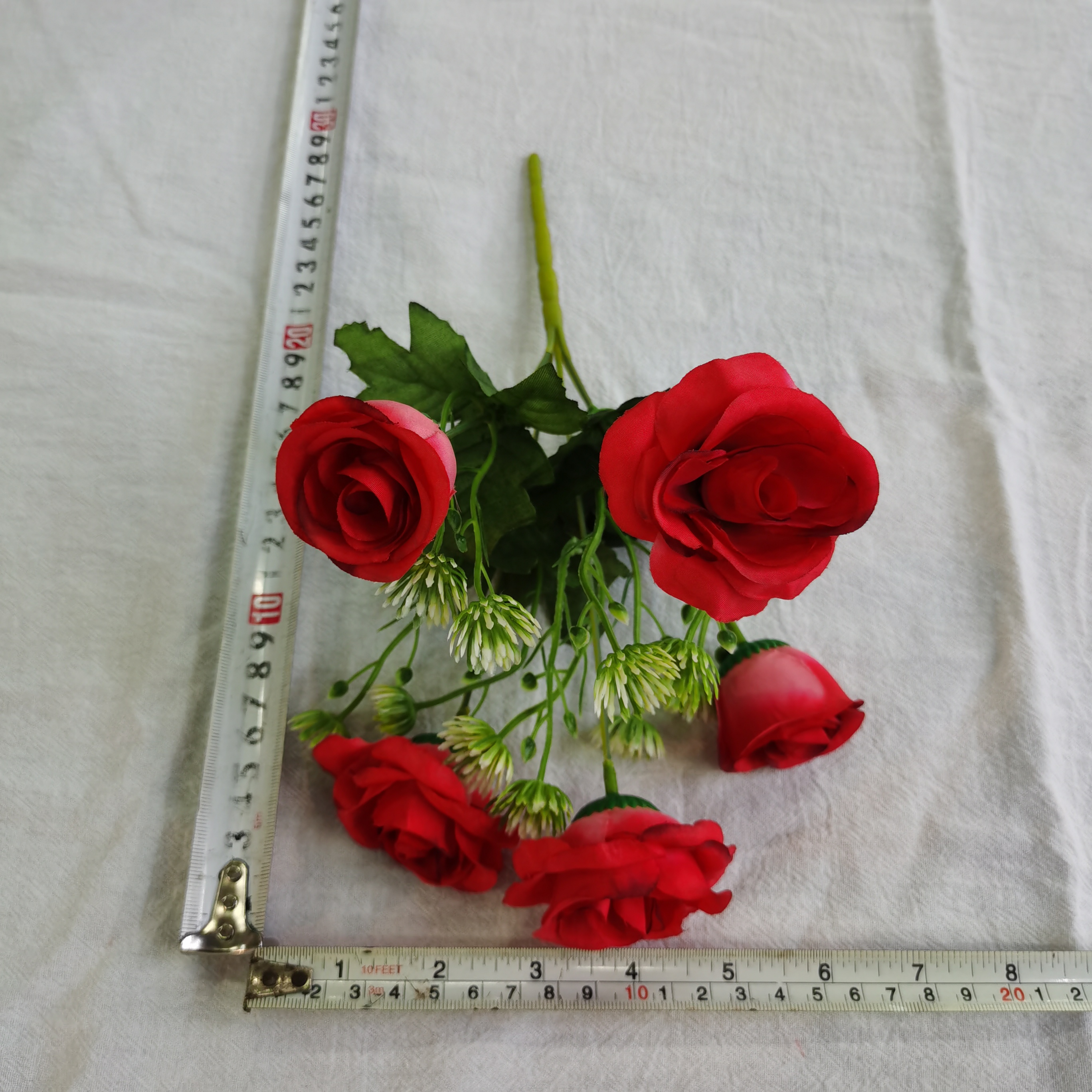 Direct sales of artificial flower manufacturers: 5-head No. 2 high-quality grass rose artificial flower bouquets pic 10