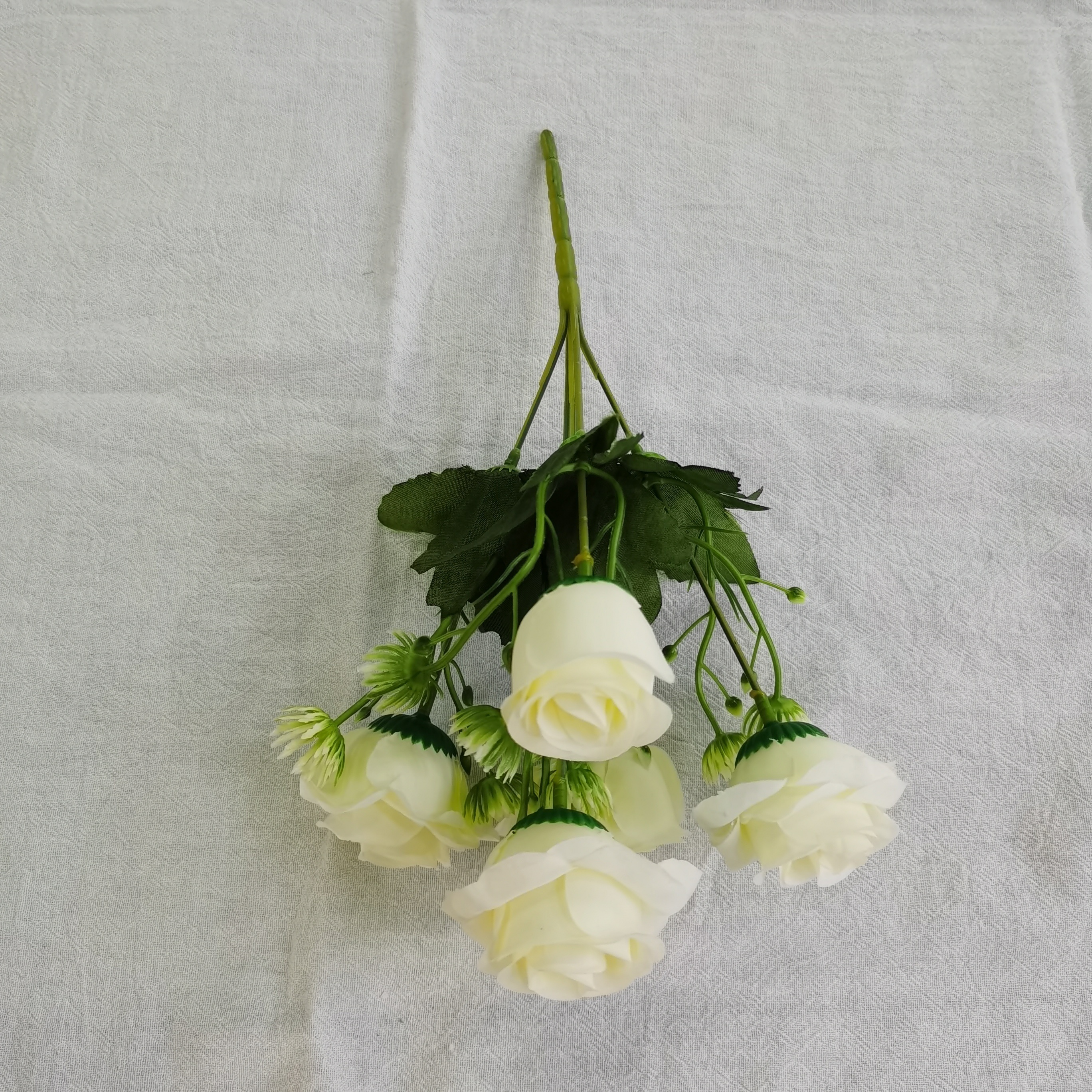 Direct sales of artificial flower manufacturers: 5-head No. 2 high-quality grass rose artificial flower bouquets pic 7