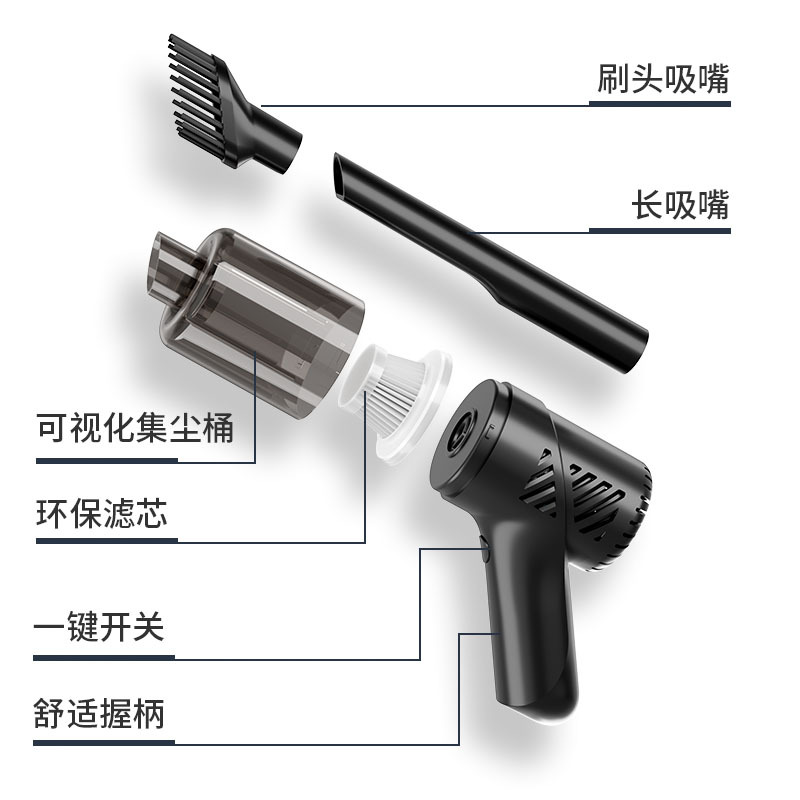 车载吸尘器大功率车用无线便携式手持汽车家用小型迷你吸尘器详情13
