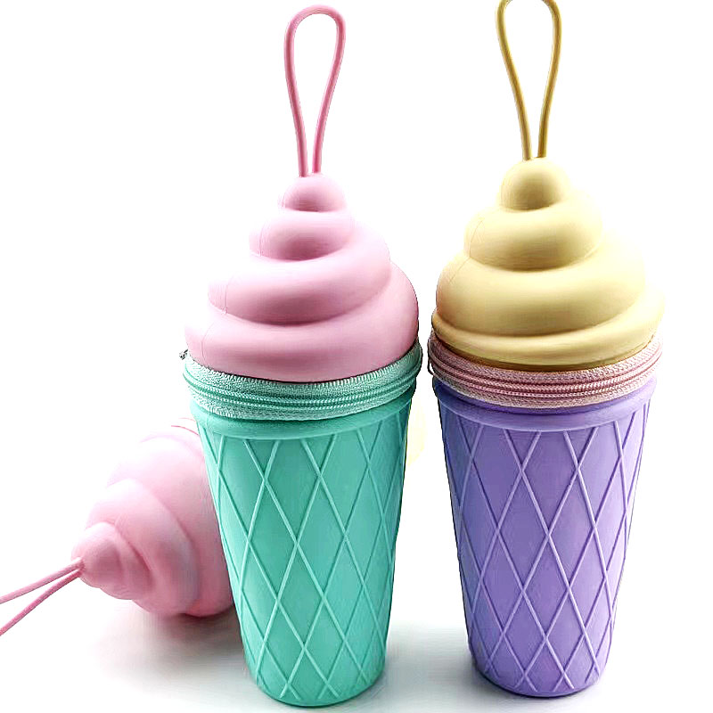 220707-1 Cute silicone ice cream styling pen bag details Picture