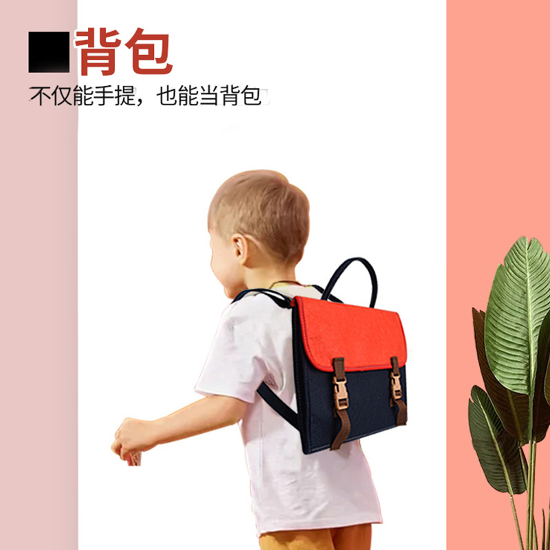 手提毛毡忙碌包儿童教具穿衣插扣学习板益智幼儿园玩具详情7