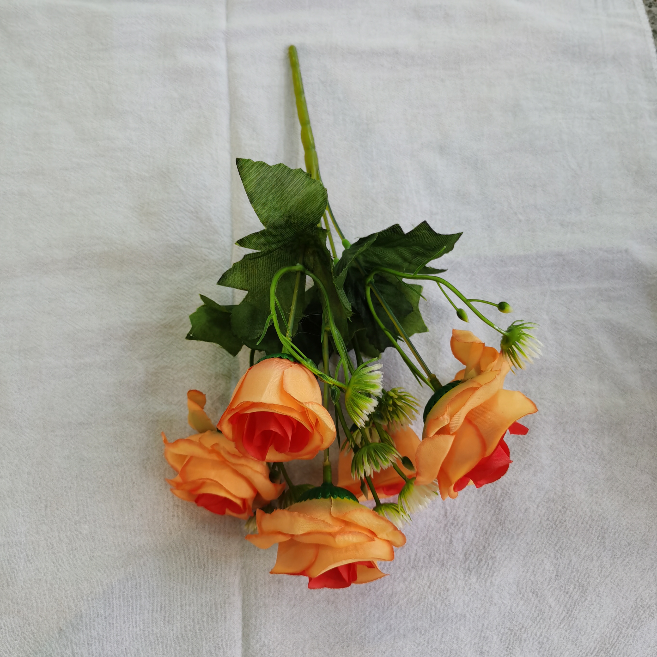 Direct sales of artificial flower manufacturers: 5-head No. 2 high-quality grass rose artificial flower bouquets pic 5
