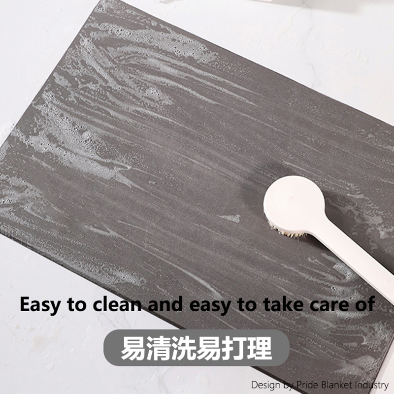 IBH diatom mud floor mat, water-absorbing floor mat, bathroom door mat, bathroom mat, anti-slip mat, carpet, kitchen floor mat BH2202220501 Application Scenario