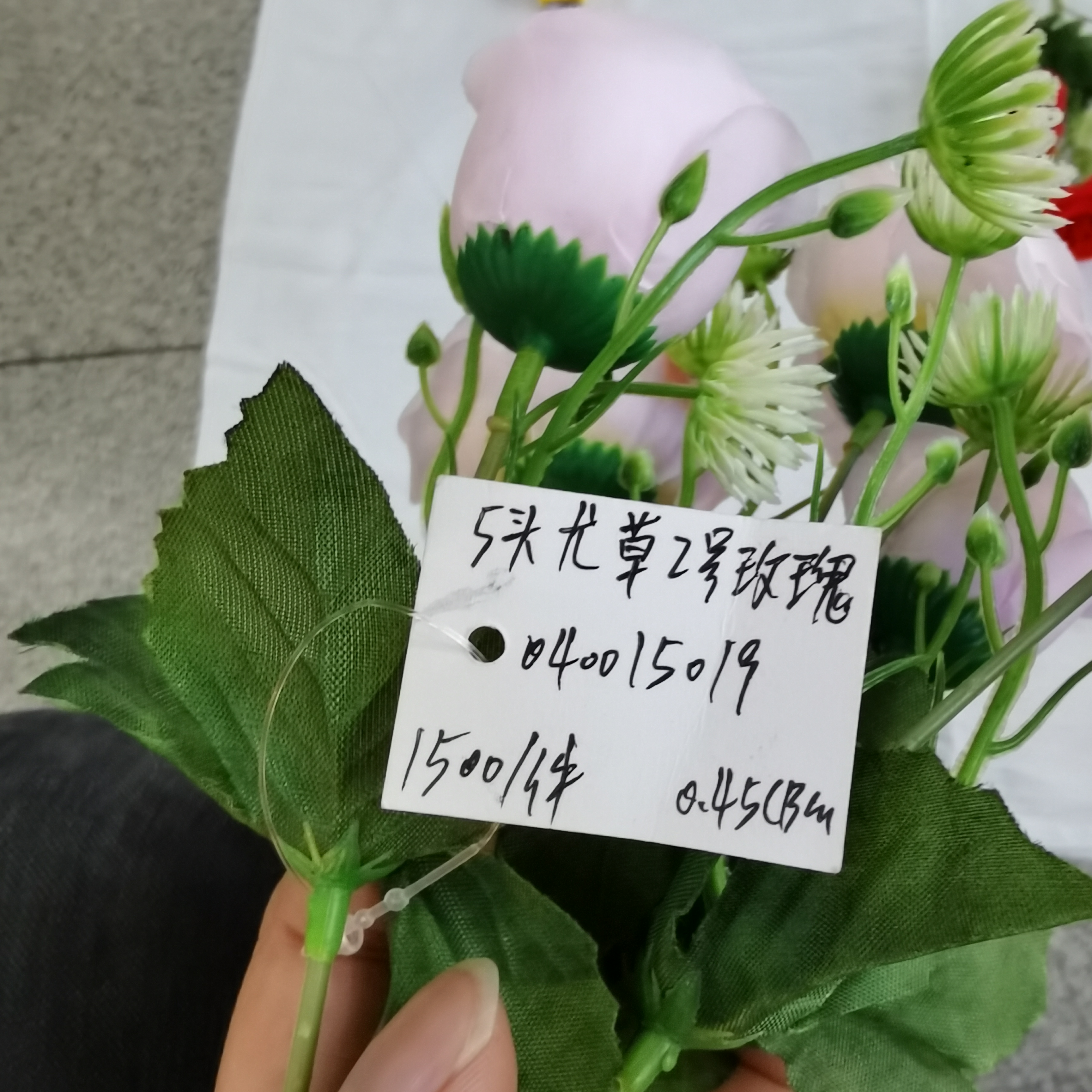 Direct sales of artificial flower manufacturers: 5-head No. 2 high-quality grass rose artificial flower bouquets pic 3