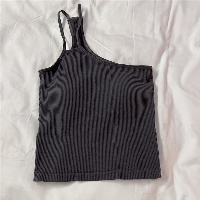 A off-the-shoulder mini halter top for women to wear as a summer base layer, with a beautiful back and sleeveless, sexy and unique, spicy knitted top pic 4