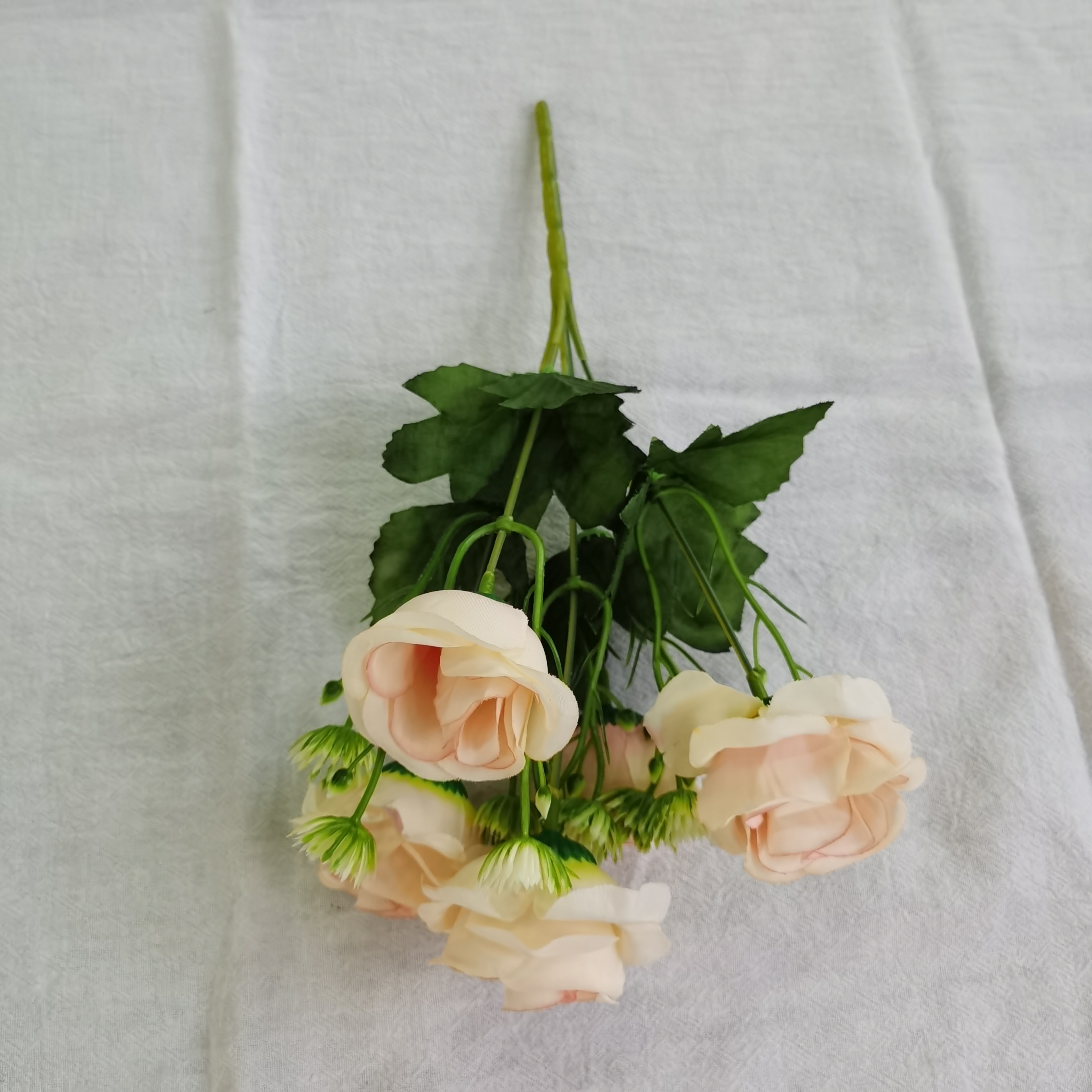Direct sales of artificial flower manufacturers: 5-head No. 2 high-quality grass rose artificial flower bouquets pic 2