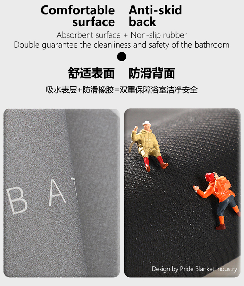 IBH硅藻泥地垫吸水地垫卫生间门口浴室垫防滑垫地毯厨房脚垫BH2202220501详情4