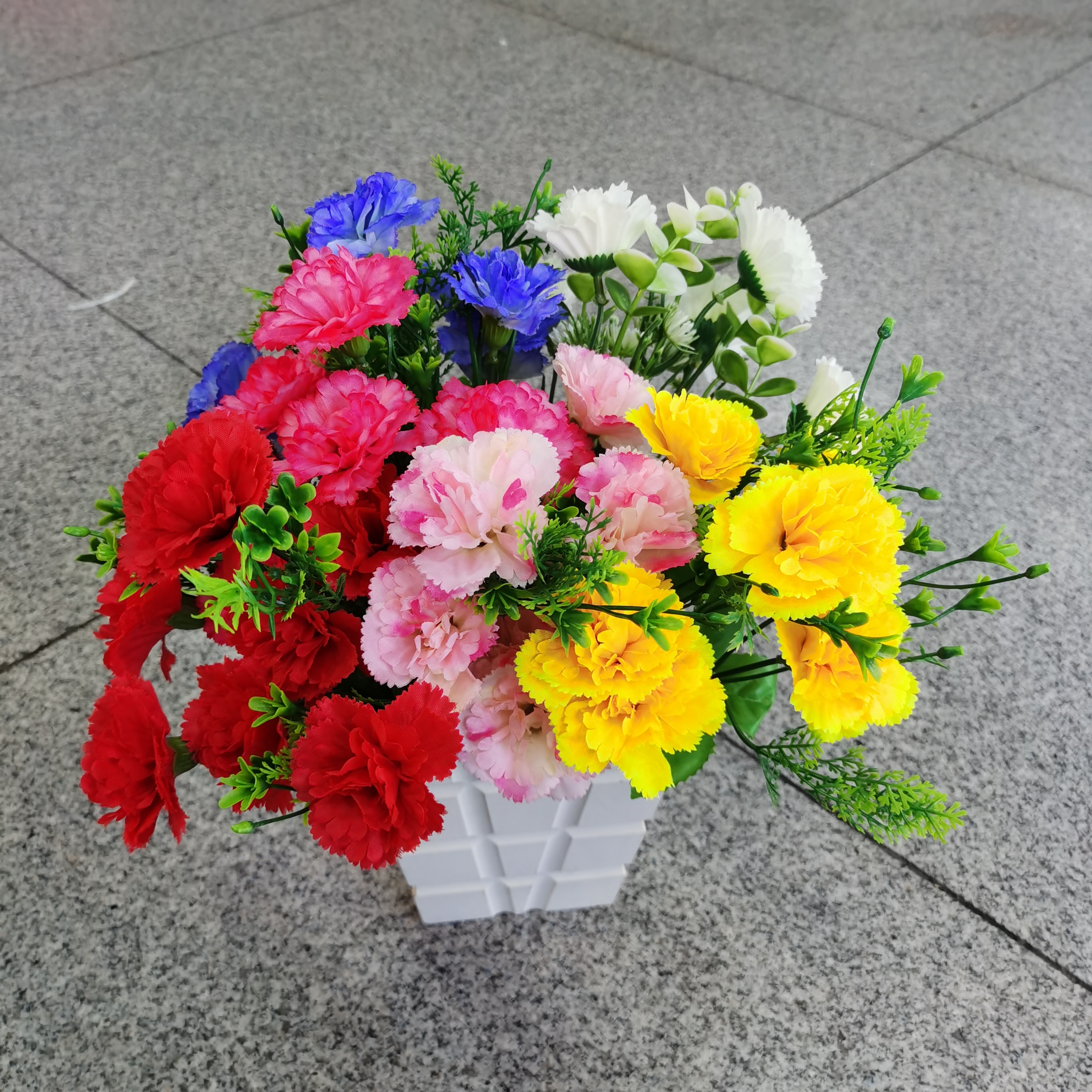 Direct sales of artificial flower manufacturers: 5-head 4-size carnations for artificial flower bouquets and ornaments pic 1