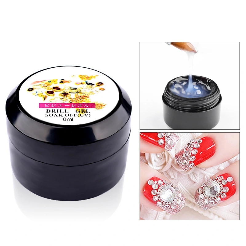 Nail glue super sticky super strong clear glue nail metal jewelry glue phototherapy diamond insert glue 8ml