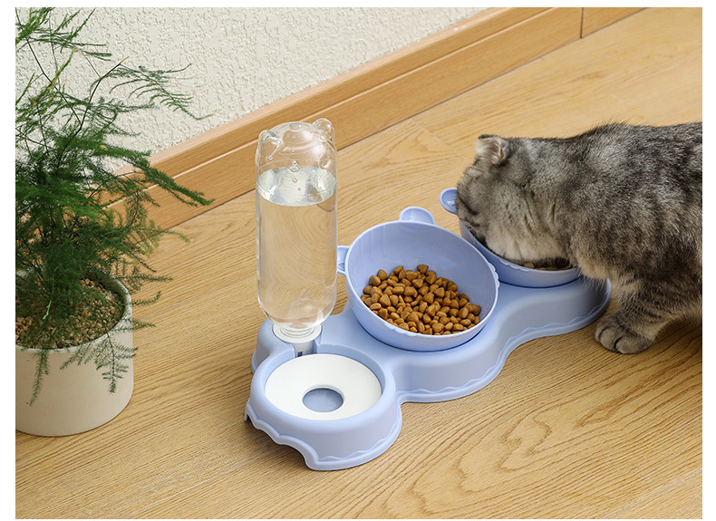 宠物猫碗狗碗塑料不透明宠物饭盆防湿嘴防打翻自动饮水碗宠物用品详情17
