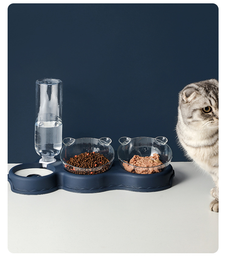 宠物双碗狗狗食碗猫咪饭盆不湿嘴防打翻多功能自动饮水器宠物用品详情18