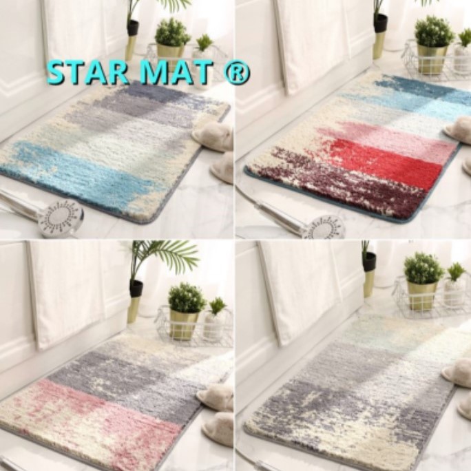 Nordic Bedroom Waterproof Soft  Geometric Floor Mat Carpet Door Bathroom Non-Slip Mat thumbnail