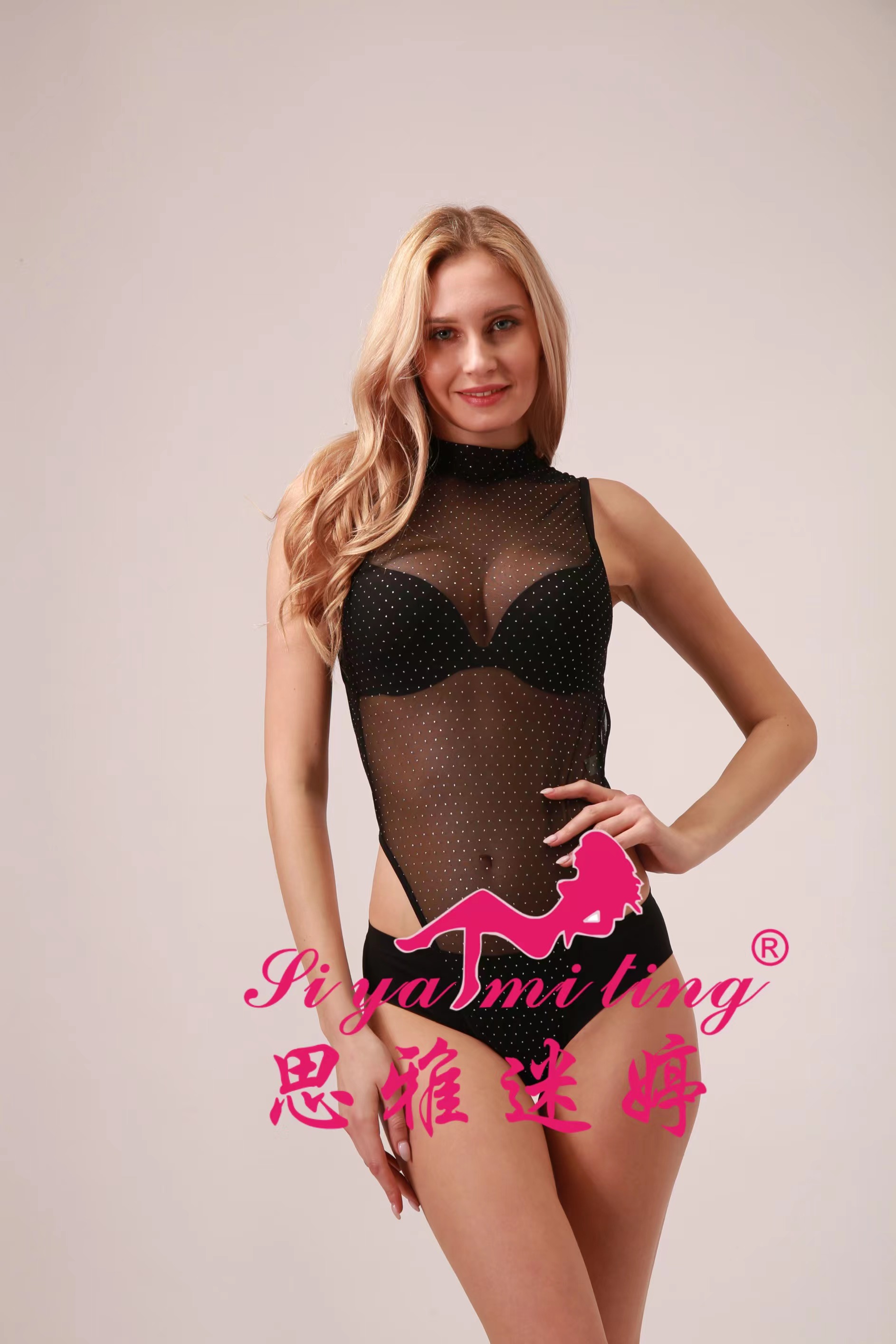 Appeal SEX APPEAL DOES NOT HAVE SLEEVE BRIGHT SPOT CIRCLE IN GET TRANSPARENT TEMPTATION ENCHANTING TIGHT ONESIE thumbnail
