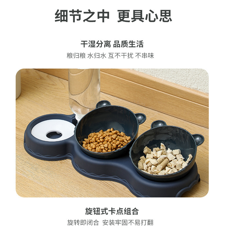宠物猫碗狗碗塑料不透明宠物饭盆防湿嘴防打翻自动饮水碗宠物用品详情11