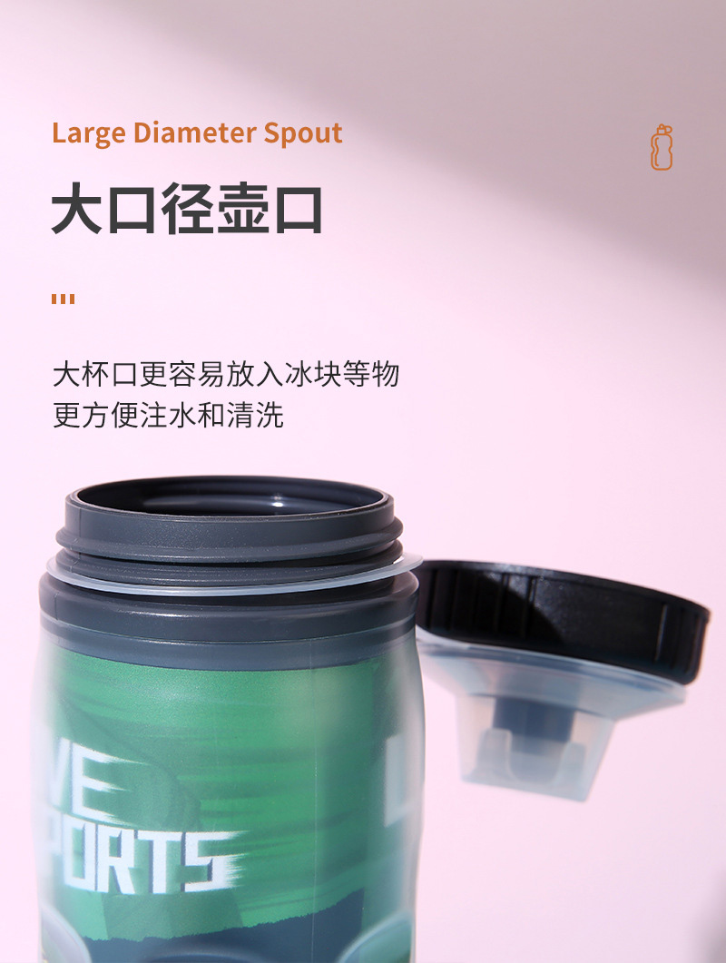 SH827双层塑料保温水壶自行车运动水壶 铝箔双层水壶骑行塑料水壶水杯600ml详情12