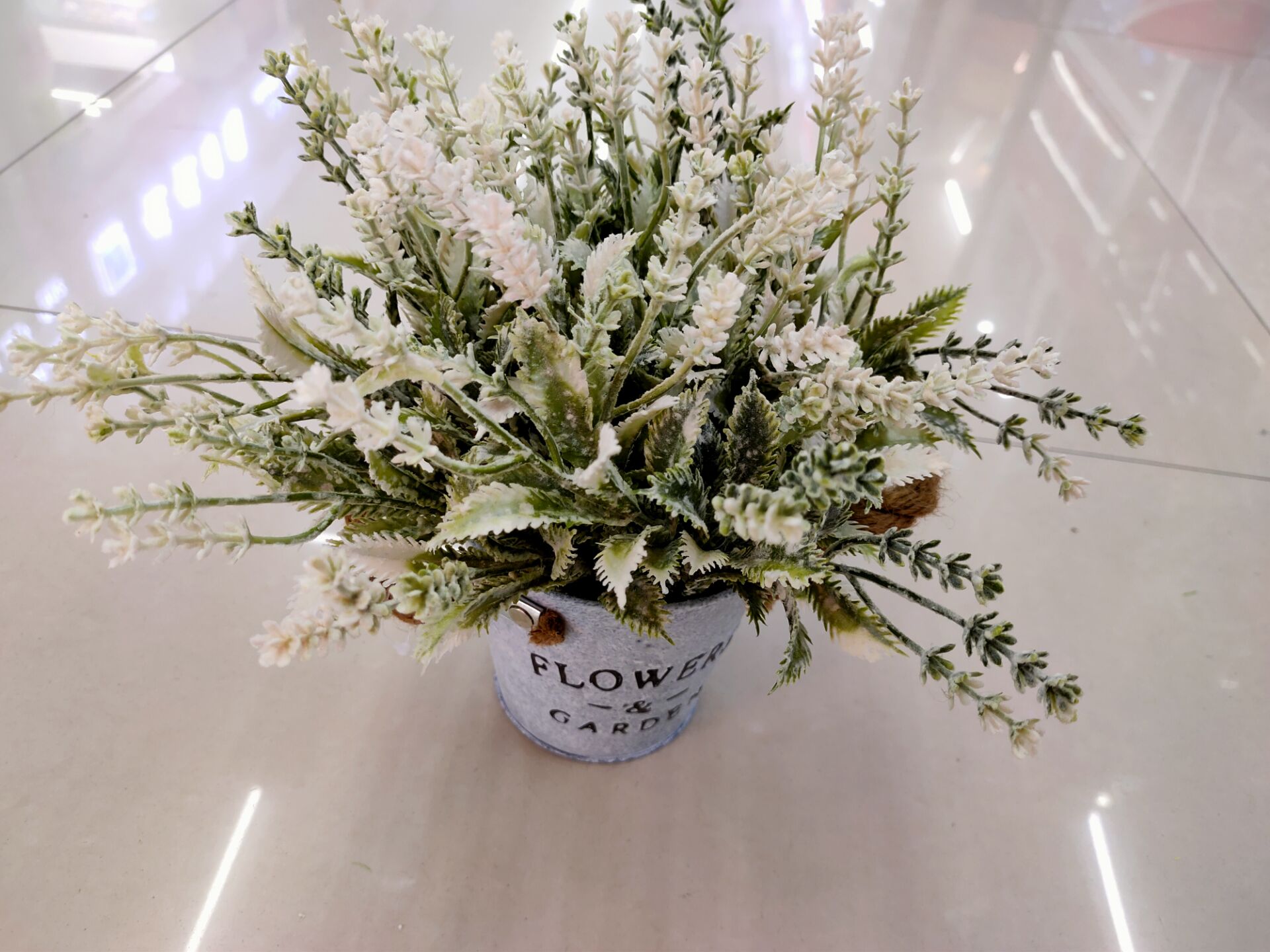 假花仿真花铁桶薰衣草餐桌梳妆台床头柜摆件品详情2
